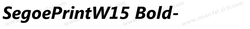 SegoePrintW15 Bold字体转换